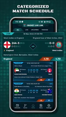 Cricket Live Line - Score android App screenshot 5